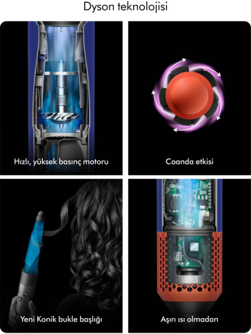 Dyson Airwrap i.d.™ saç şekillendirme ve kurutma seti Kıvırcık+Bukleli (Ceramic pink)